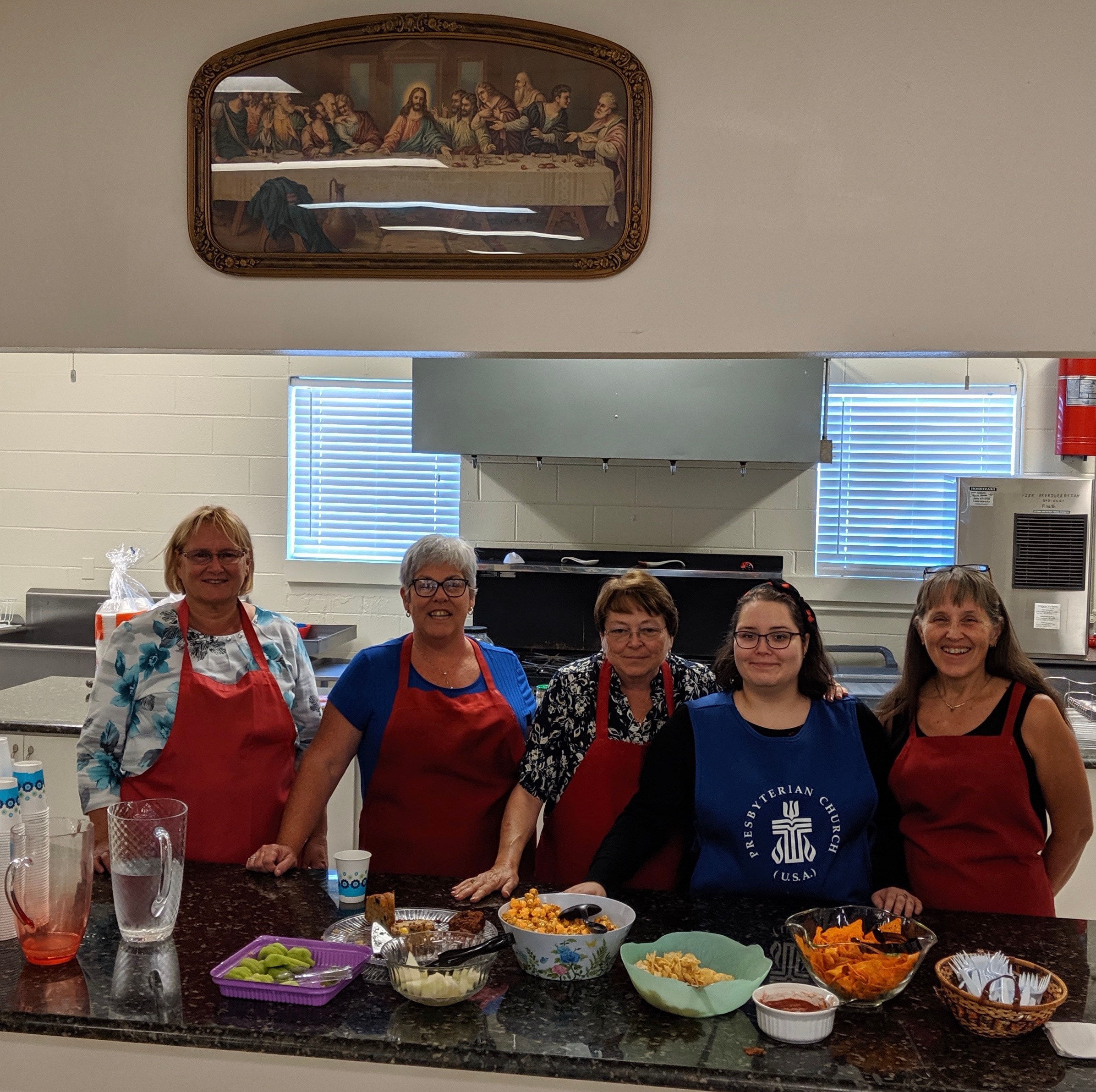 First Presbyterian Church community gathering together